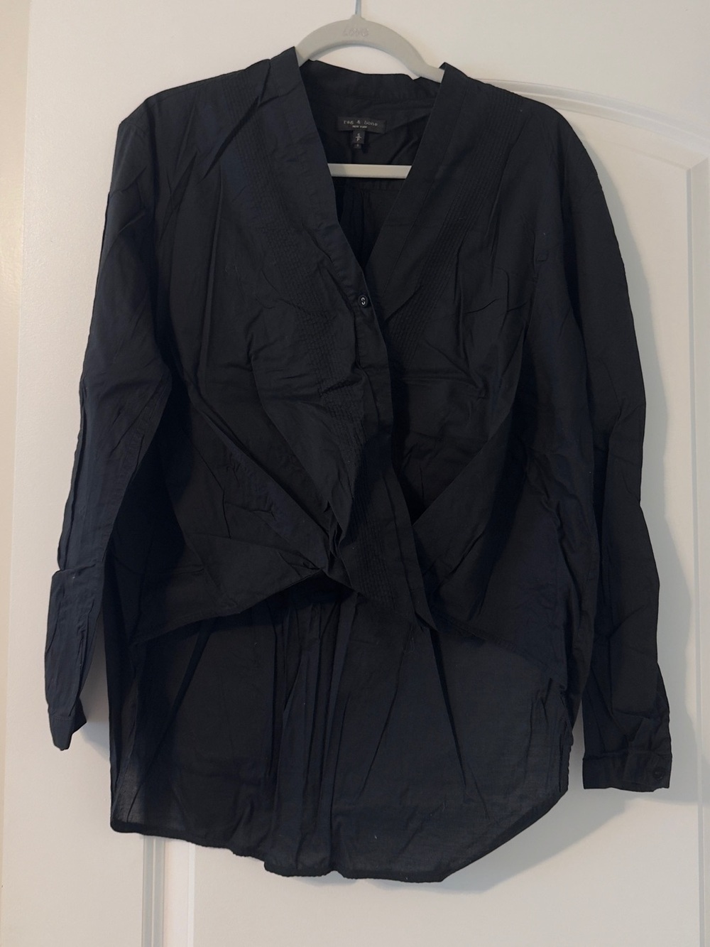 Rag & Bone V-Neck Lightweight Button Front Blouse